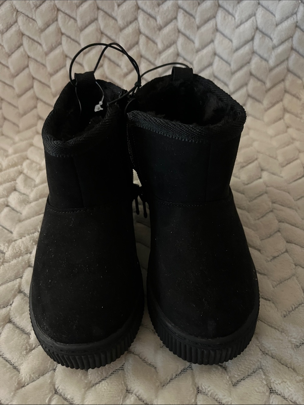 Kids Black Cozy Winter Boots